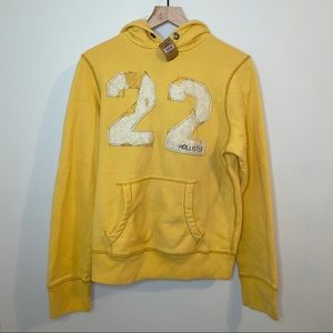 NWT Hollister Yellow 22 Hoodie Women's Small